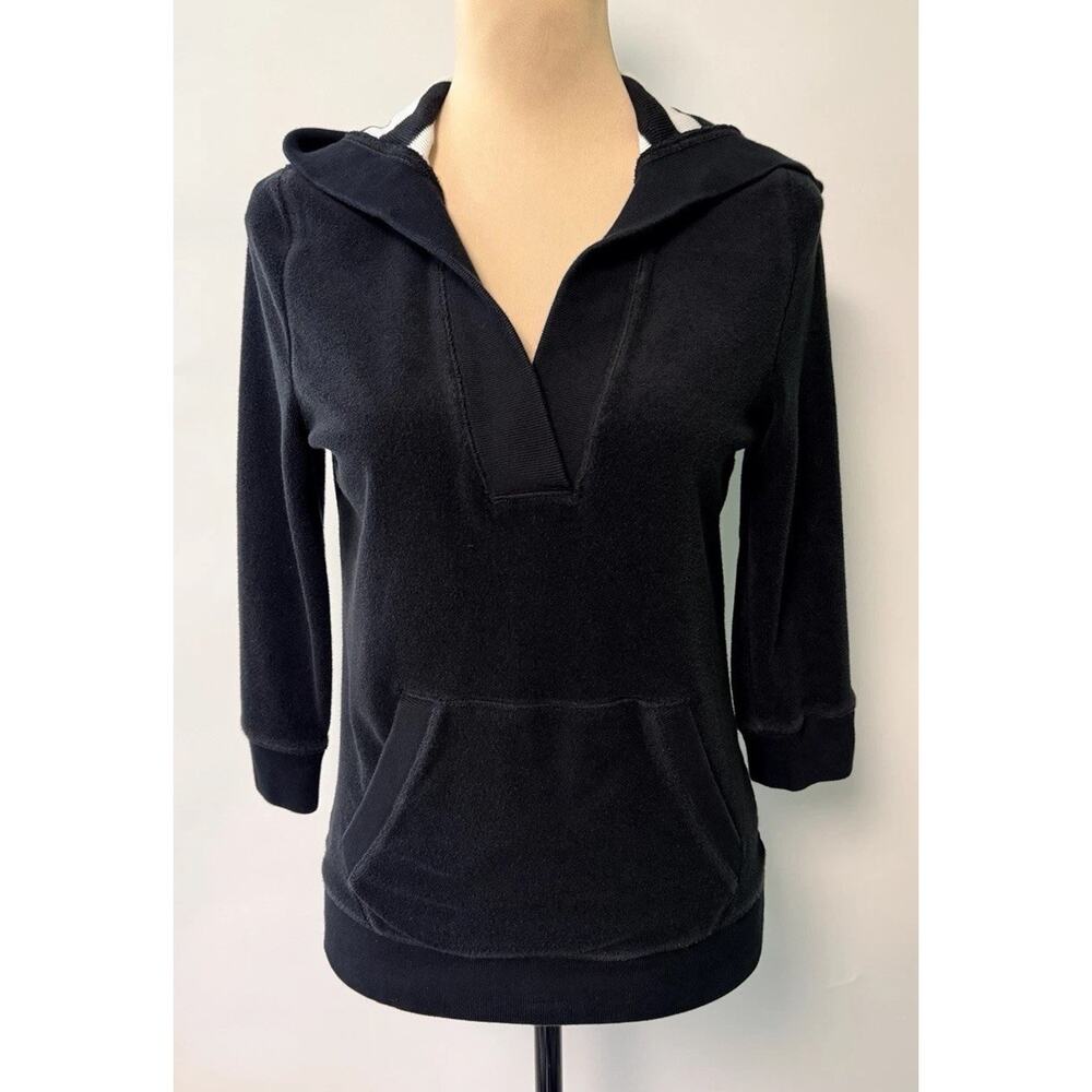 Lauren Ralph Active Hoodie Women Nautical French Terry Sweatshirt XS Oversized